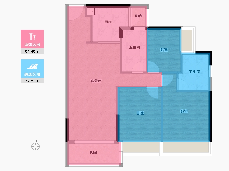 广东省-广州市-富力清远中以科技小镇-79.98-户型库-动静分区