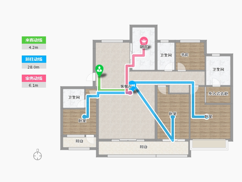 浙江省-宁波市-广源里-140.50-户型库-动静线