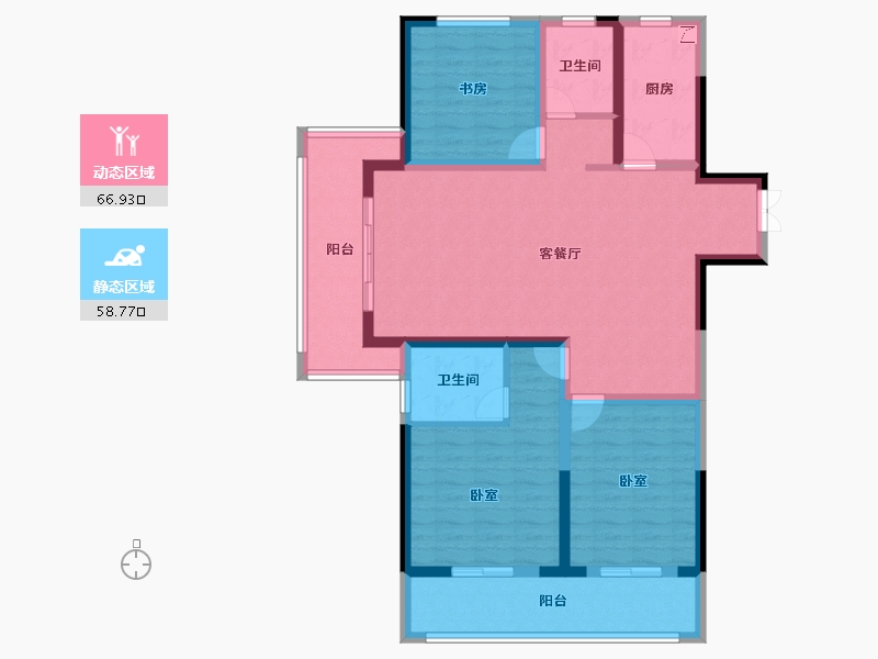 安徽省-黄山市-天都江苑-111.83-户型库-动静分区