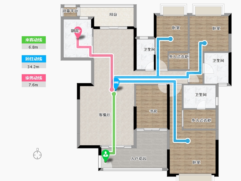 广东省-汕头市-华润幸福里雅居-165.50-户型库-动静线