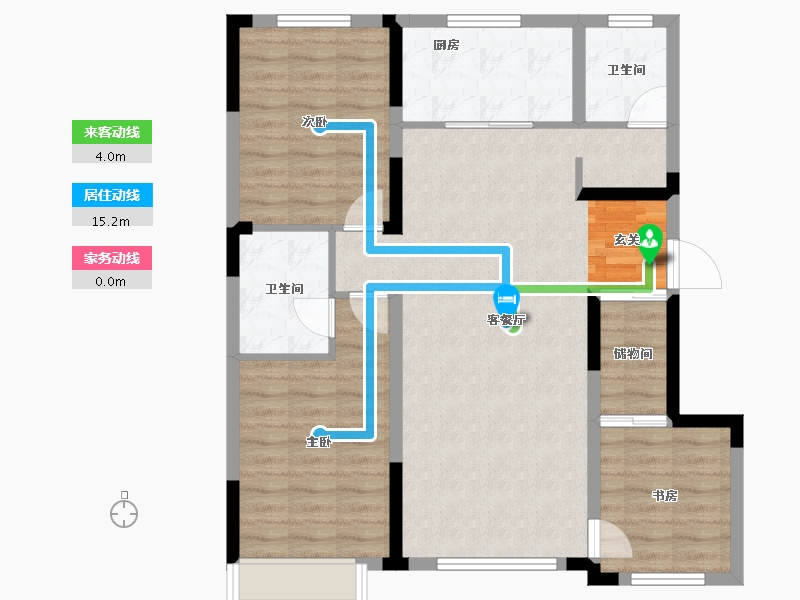 吉林省-长春市-青旅宽城一号-92.16-户型库-动静线