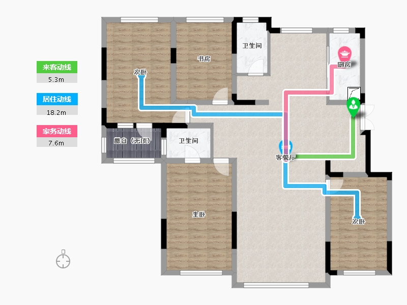 吉林省-长春市-中顺碧水园-143.31-户型库-动静线