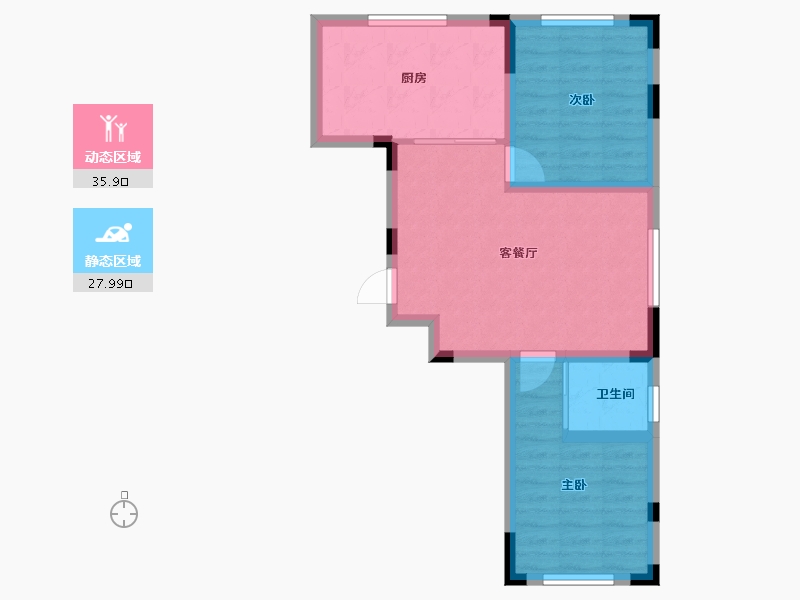 吉林省-长春市-林香阁尚品-56.87-户型库-动静分区