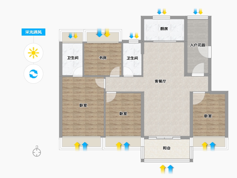 广东省-佛山市-万科天空之城-101.48-户型库-采光通风