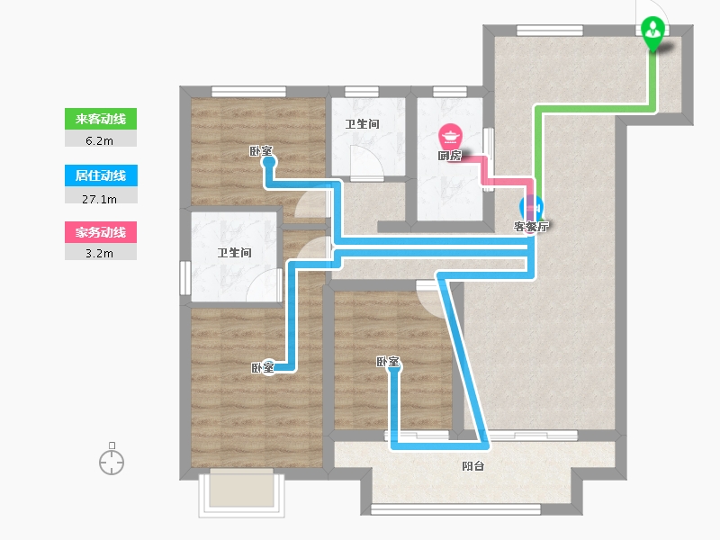 河南省-郑州市-郑州孔雀城星河府-80.00-户型库-动静线