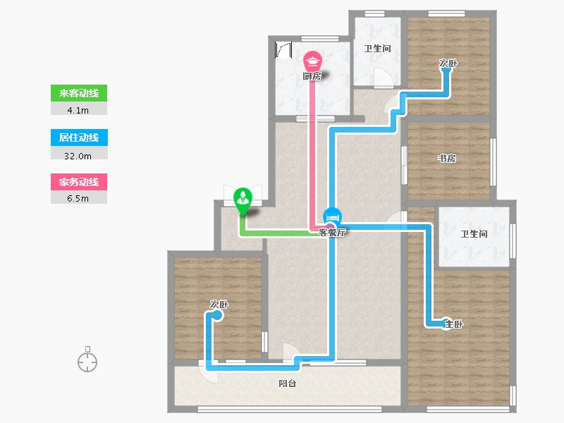 山东省-青岛市-万科公园大道-149.59-户型库-动静线