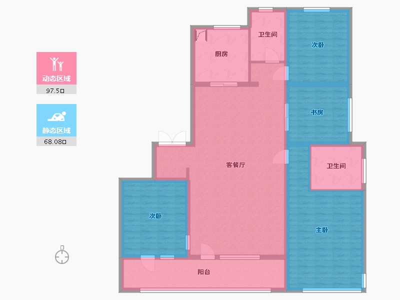 山东省-青岛市-万科公园大道-149.59-户型库-动静分区