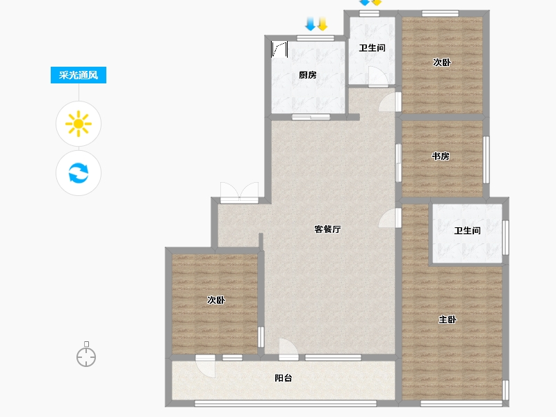 山东省-青岛市-万科公园大道-149.59-户型库-采光通风