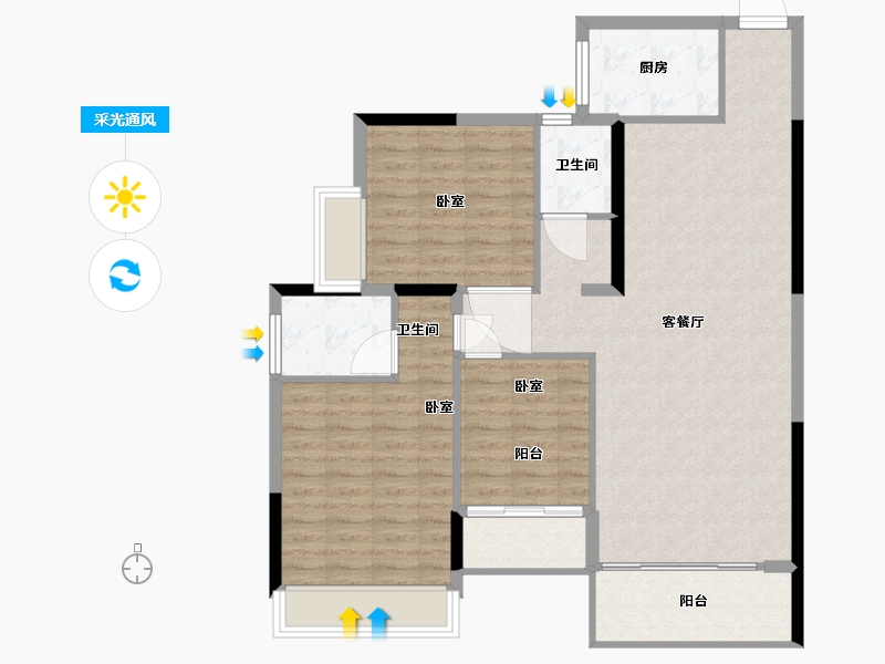 湖南省-怀化市-景东·黔阳府-101.00-户型库-采光通风