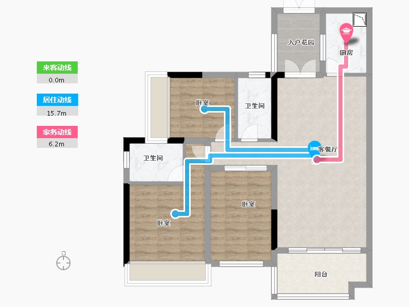 广东省-广州市-广州颐和盛世-85.80-户型库-动静线