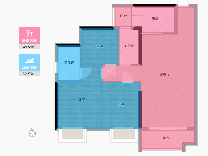 广东省-梅州市-艺展·熙园-73.13-户型库-动静分区