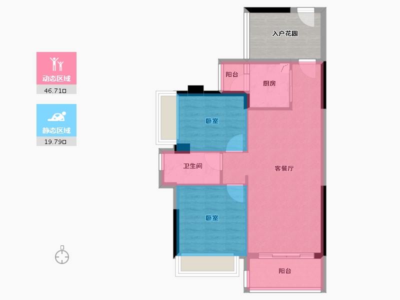 广东省-惠州市-弘泰映月城-67.10-户型库-动静分区