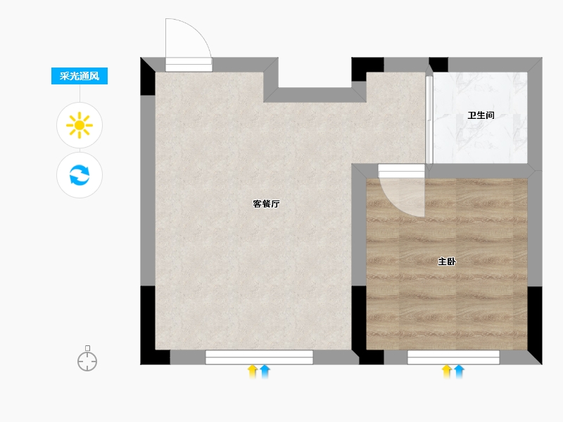 吉林省-长春市-林香阁尚品-28.38-户型库-采光通风