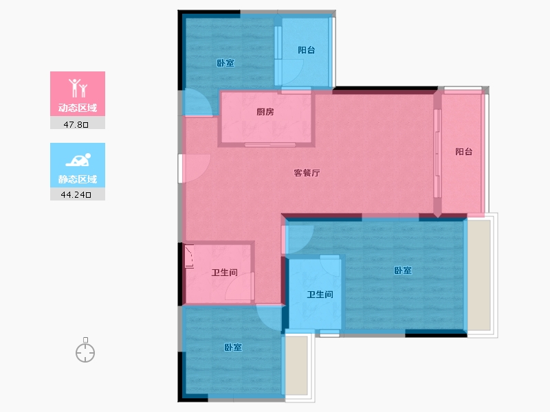 广东省-广州市-广州颐和盛世-82.00-户型库-动静分区