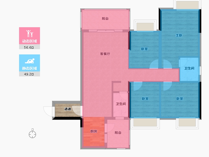 广西壮族自治区-贺州市-天池山中脊-98.48-户型库-动静分区