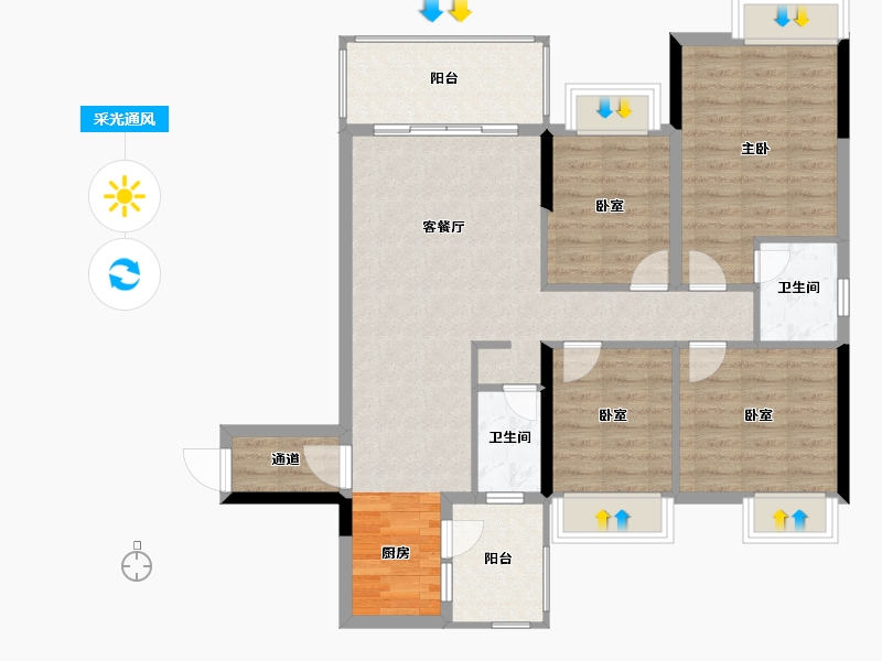 广西壮族自治区-贺州市-天池山中脊-98.48-户型库-采光通风