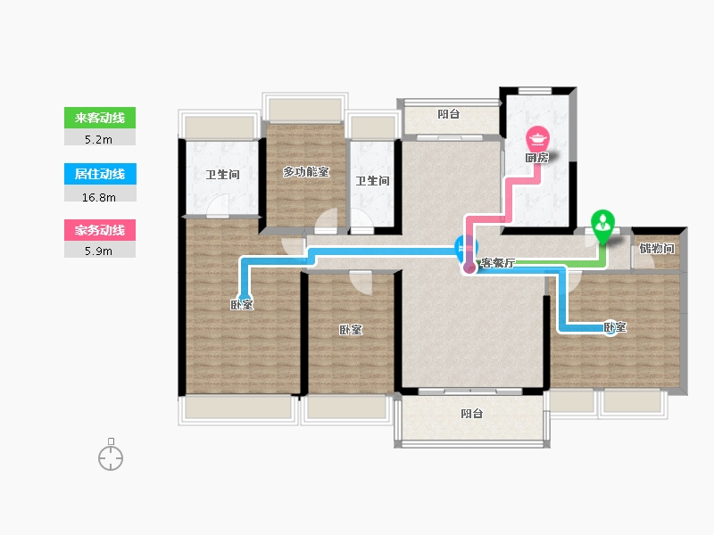 广东省-江门市-恩平碧桂园世纪城-143.20-户型库-动静线