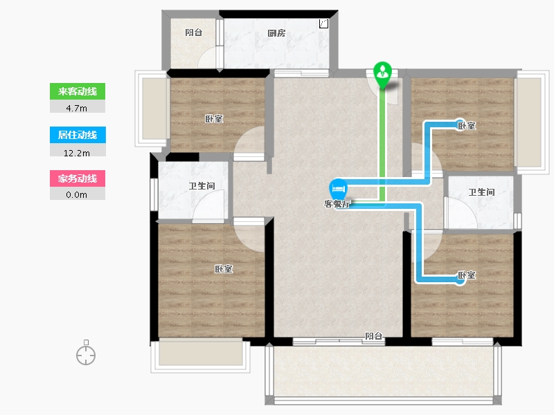 广东省-江门市-敏捷翡翠华府-101.00-户型库-动静线