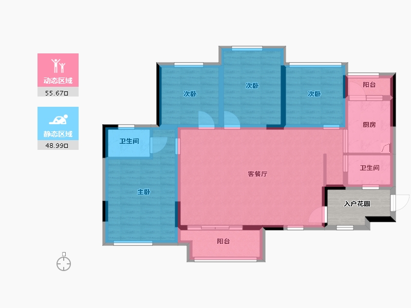 重庆-undefined-华棠府-97.80-户型库-动静分区