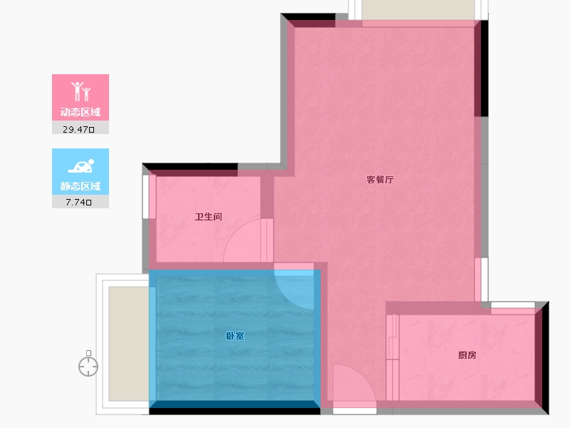 广东省-江门市-金泽公馆-32.24-户型库-动静分区