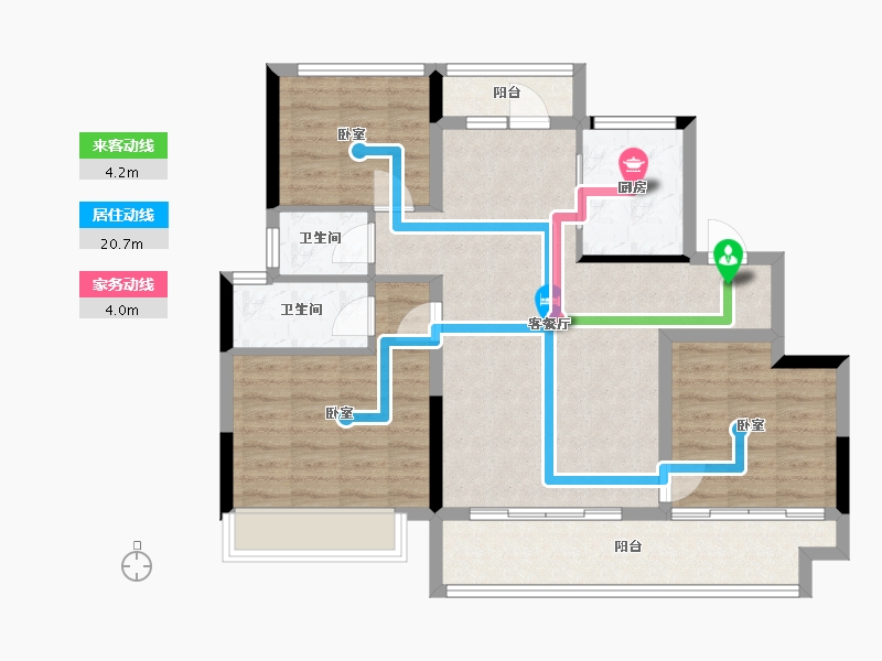 河南省-郑州市-正弘悦城-88.01-户型库-动静线