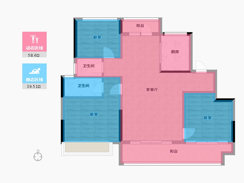 河南省-郑州市-正弘悦城-88.01-户型库-动静分区