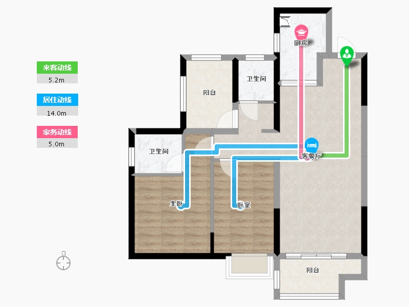 广东省-广州市-保利麓湖-76.28-户型库-动静线