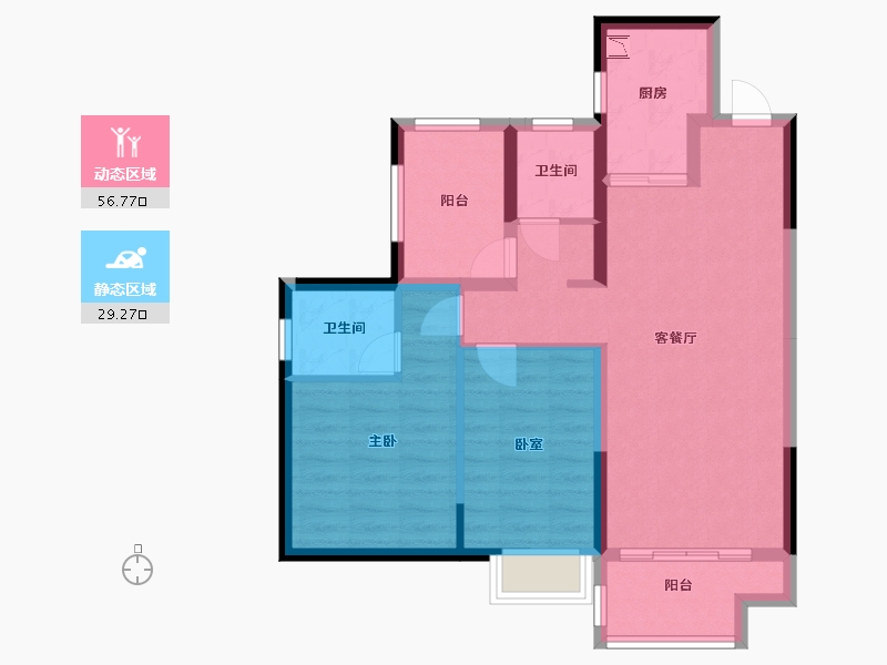 广东省-广州市-保利麓湖-76.28-户型库-动静分区