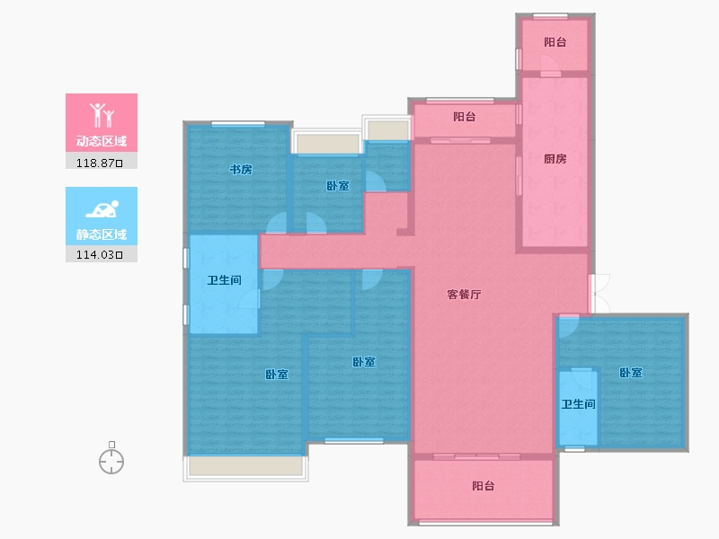 广东省-江门市-恩平碧桂园世纪城-212.30-户型库-动静分区