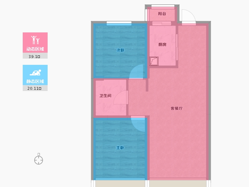 吉林省-长春市-高新君園-52.35-户型库-动静分区