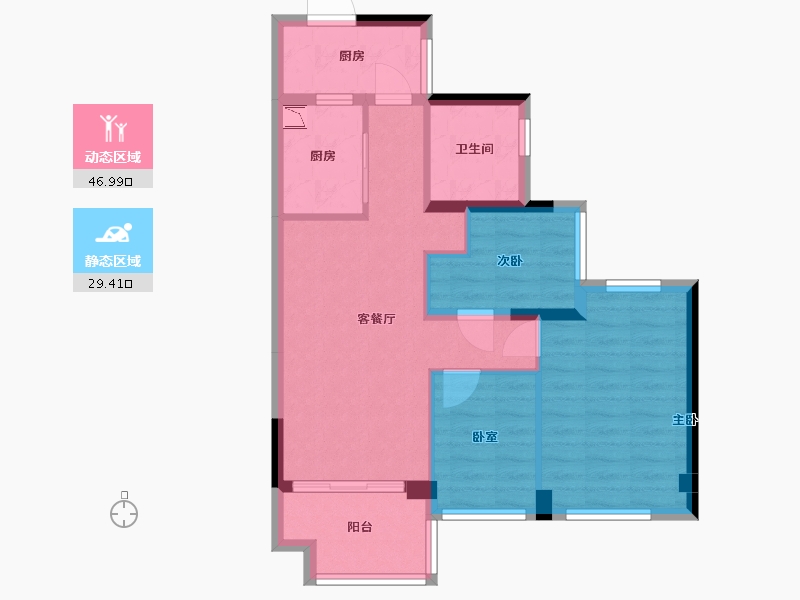 广东省-广州市-万科金域学府-67.35-户型库-动静分区