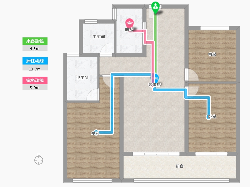 安徽省-黄山市-金瓯徽府-104.11-户型库-动静线