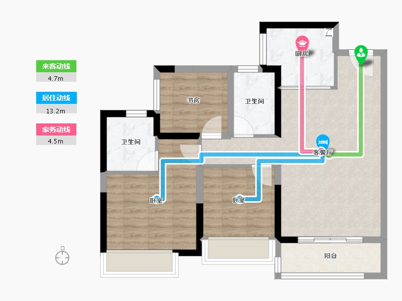 广东省-江门市-大华博富御潭江-73.93-户型库-动静线