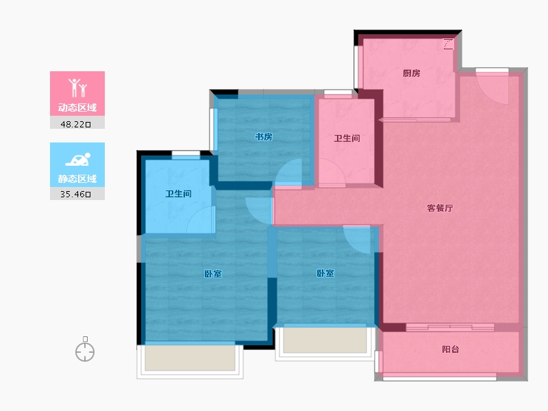 广东省-江门市-大华博富御潭江-73.93-户型库-动静分区