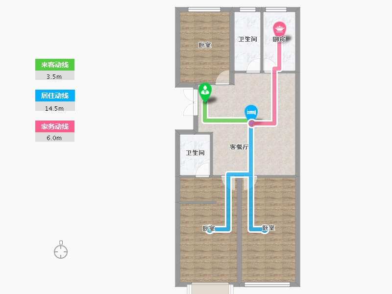 山东省-潍坊市-恒信君悦世家-87.00-户型库-动静线