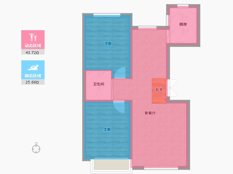 吉林省-长春市-米澜国际-61.97-户型库-动静分区