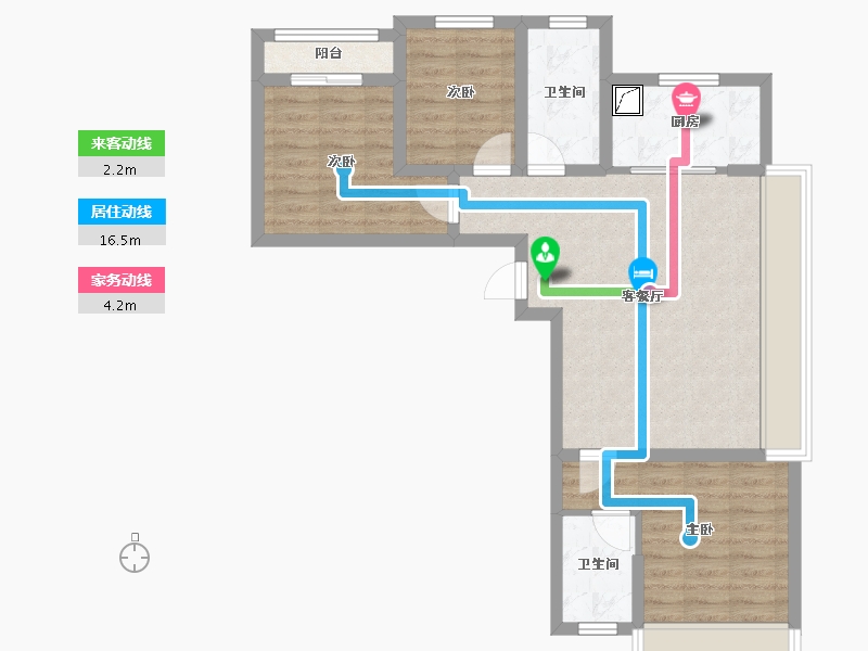 吉林省-长春市-高新君園-72.73-户型库-动静线