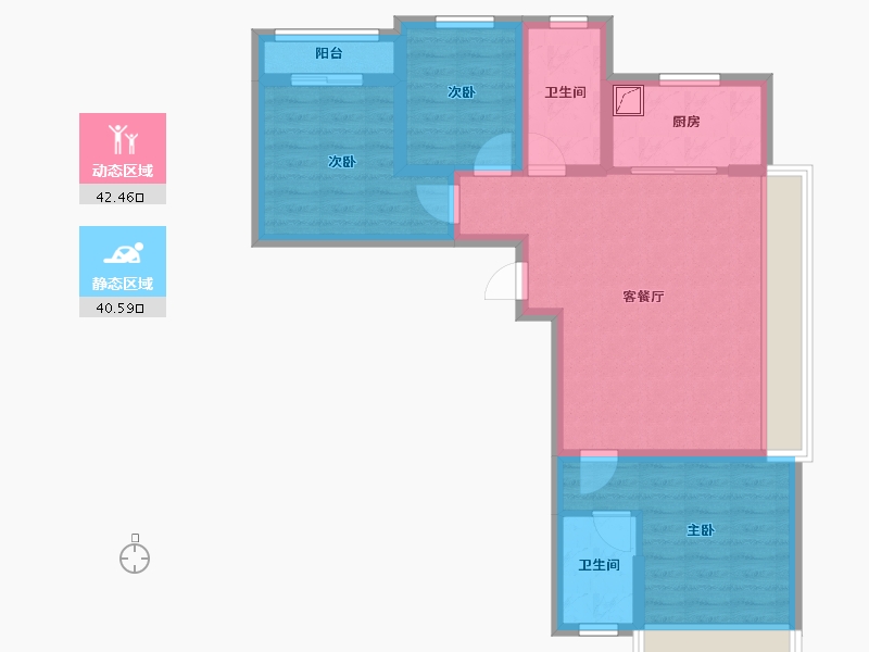 吉林省-长春市-高新君園-72.73-户型库-动静分区