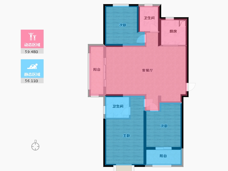 河北省-邯郸市-北湖十六峯-103.01-户型库-动静分区