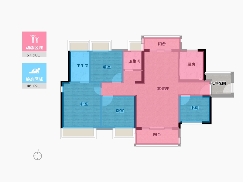 广东省-江门市-大华博富御潭江-97.00-户型库-动静分区