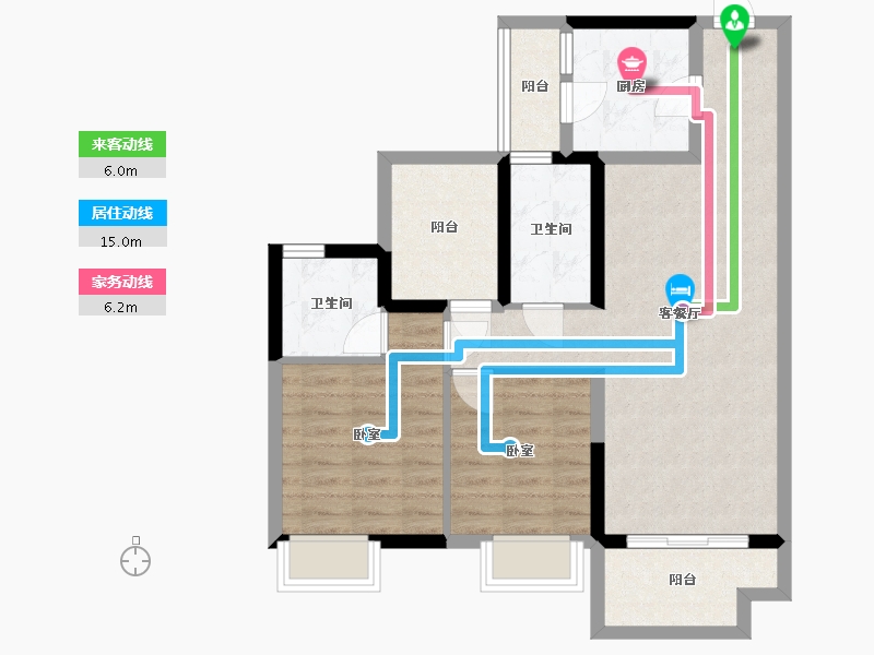 广东省-梅州市-保利江南和府-78.03-户型库-动静线