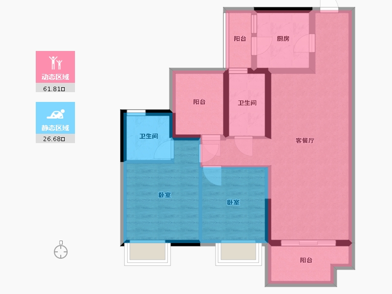 广东省-梅州市-保利江南和府-78.03-户型库-动静分区