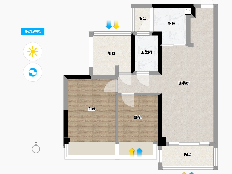 广东省-广州市-中荟城-65.32-户型库-采光通风