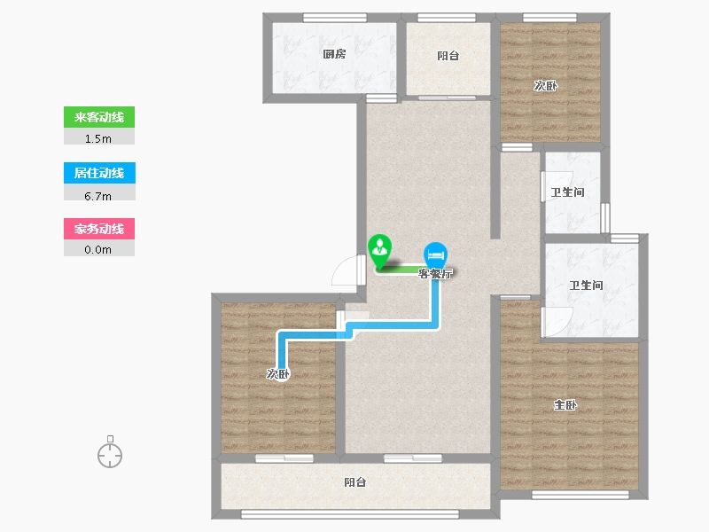 山东省-青岛市-青桐苑-109.50-户型库-动静线