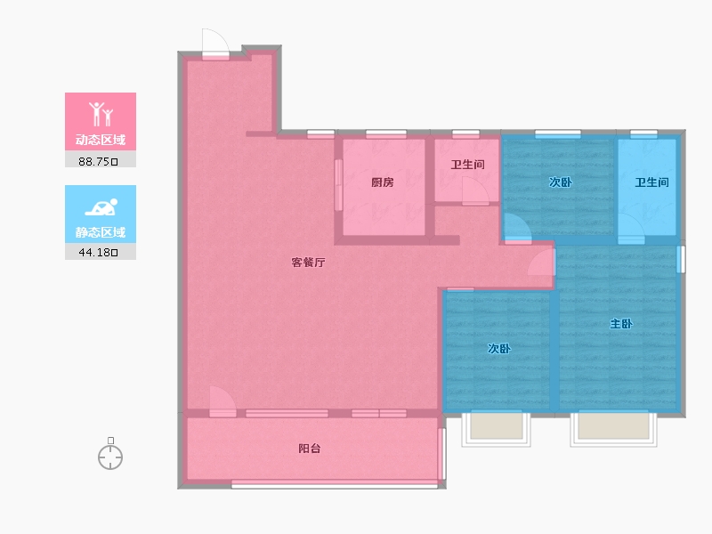 山东省-青岛市-远洋万和公馆-120.00-户型库-动静分区