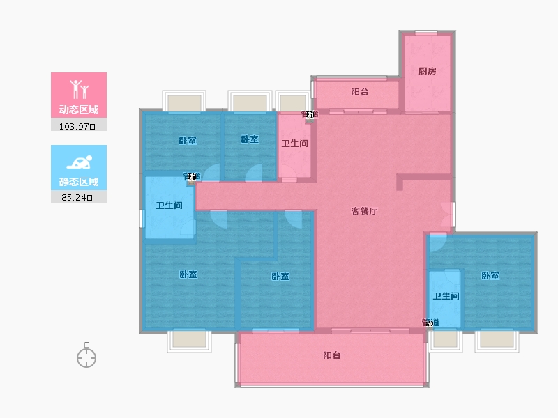 安徽省-宣城市-同曦·黄金时代-172.01-户型库-动静分区