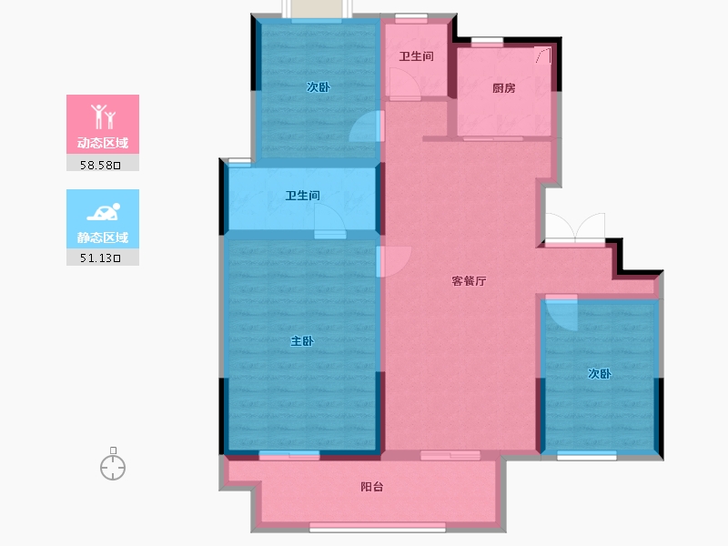 河南省-郑州市-正商智慧城-97.55-户型库-动静分区