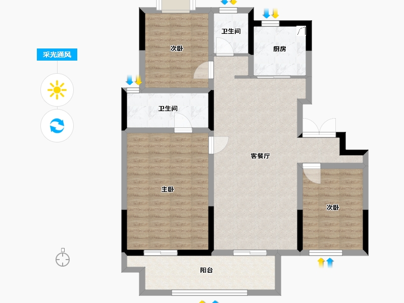 河南省-郑州市-正商智慧城-97.55-户型库-采光通风