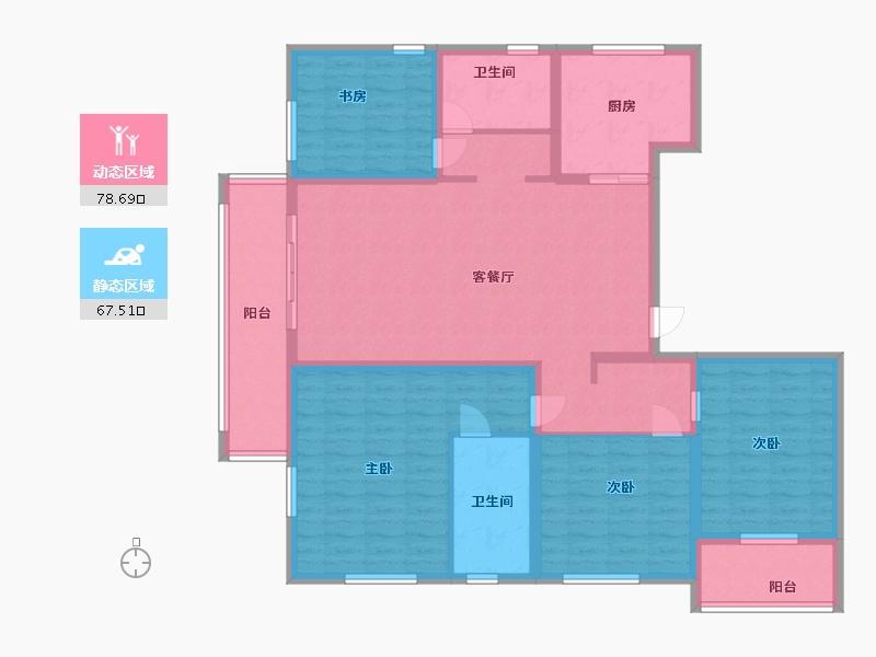 山东省-青岛市-青桐苑-131.00-户型库-动静分区