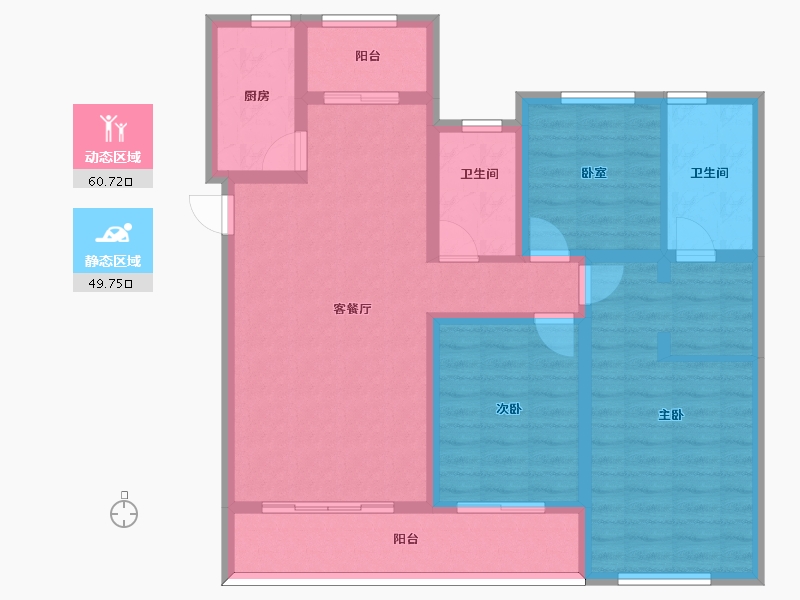 安徽省-黄山市-金瓯徽府-98.00-户型库-动静分区